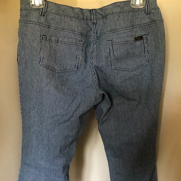 Diane Gilman Striped blue denim - Picture 2 of 3